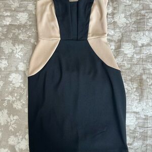 Mystic Black and Cream Mini Dress